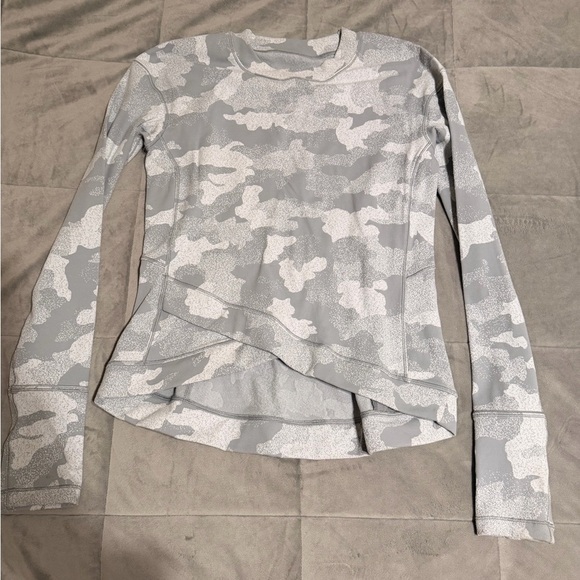 lululemon athletica Tops - Lululemon Grey Camo Sweater